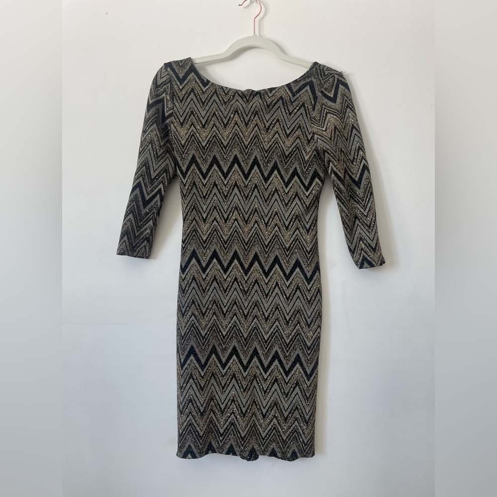 Mid Length Chevron Dress
